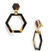 Tory Burch Hexagon Link Clip Earrings in Animal (tortoise) - Lyst