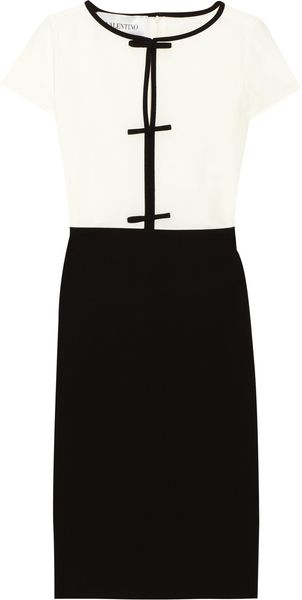 Valentino Two-tone Crepe Dress - Lyst