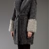 Xuod Doux Shearling Coat in Gray (grey) - Lyst