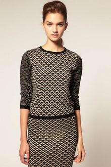 ASOS Collection Asos Metallic Shell Top in Geometric Pattern - Lyst