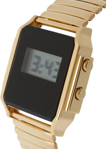 Asos Collection Asos Retro Style Digital Watch in Gold | Lyst
