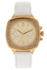 ASOS Collection Asos Watch with Contrast Dial and Leather Strap
