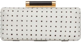 Diane Von Furstenberg Preorder Tonda Polka Dot Haircalf Clutch - Lyst