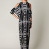 Free People Printed Open Shoulder Kaftan in Black (black combo) - Lyst