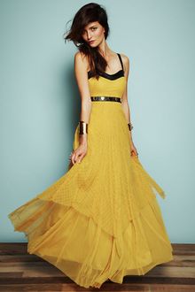 Free People Giannas Limited Edition Leather and Lace Gown - Lyst