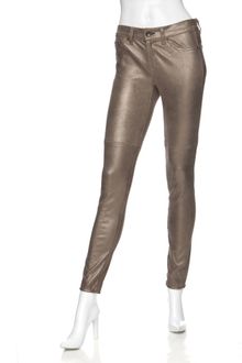 Rag & Bone Preorder Exclusive Midrise Skinny Leather Jeans: Bronze - Lyst