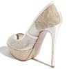 Valentino Bridal Lace Open Toe Pump in White (ivory) - Lyst