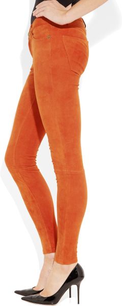 orange ankle pants