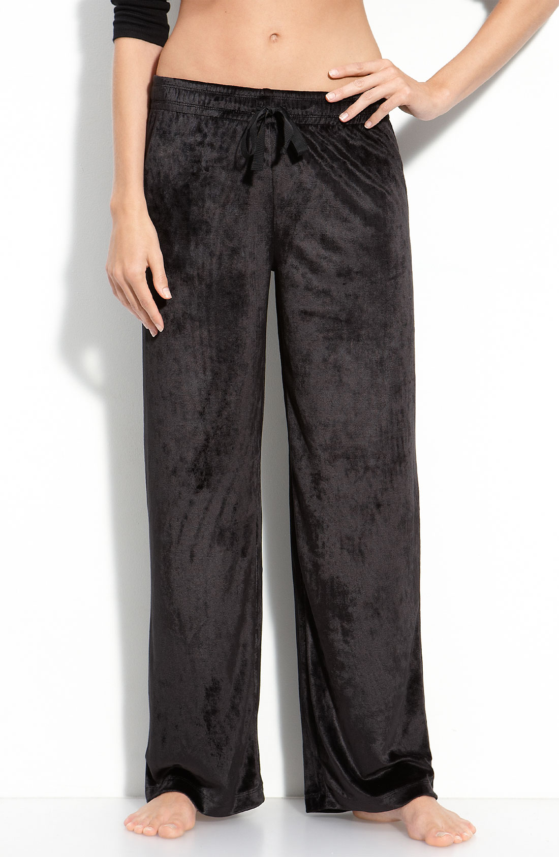 Dkny Velour Lounge Pants in Black Lyst