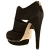 Fendi Black Suede Cutout Platform Booties in Black - Lyst