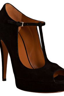 Gucci Black Suede Betty T-strap Platform Peep Toe Pumps - Lyst