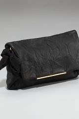 Lanvin Leather Fold-over Clutch