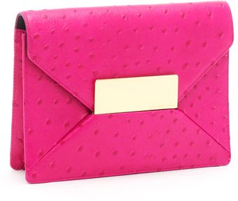 Michael Kors Quinn Clutch, Neon Pink - Lyst