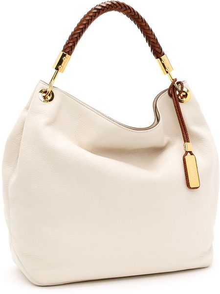 Michael Kors Skorpios Large Shoulder Bag, Ecru in Beige - Lyst