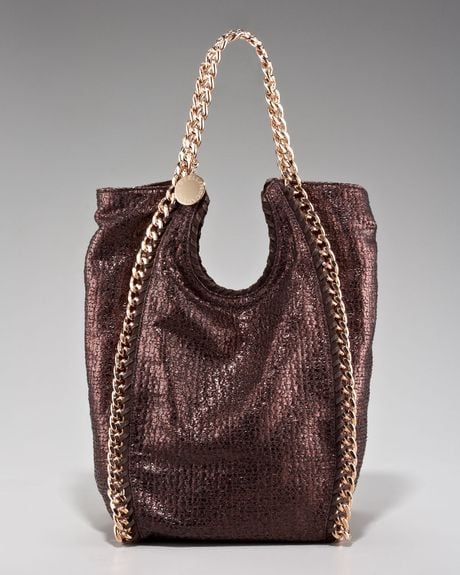 Stella Mccartney Falabella Shopping Bag in Gold (bronze) - Lyst