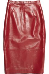 Tibi Leather Pencil Skirt