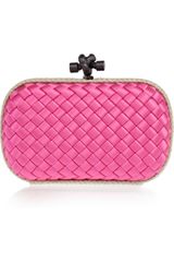 Bottega Veneta Intrecciato Satin Knot Clutch