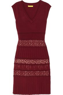Catherine Malandrino Pointelle-knit Stretch-jersey Dress - Lyst