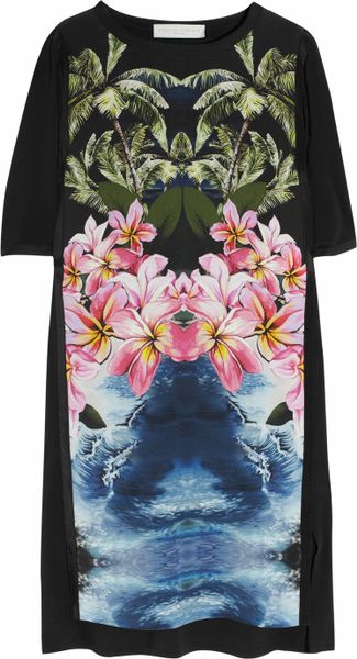 Stella Mccartney Hawaiianprint Silk Dress in Multicolor (black) - Lyst