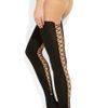 Wolford Brilliant Laceup Tights in Black (nude) - Lyst
