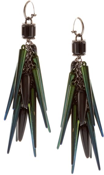ASOS Collection Asos Spike and Beetle Shell Drop Earrings - Lyst