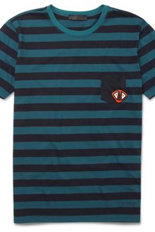 Burberry Prorsum Striped T-shirt with Badge - Lyst