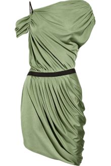 Catherine Malandrino Asymmetric Ruched Silk-jersey Dress - Lyst
