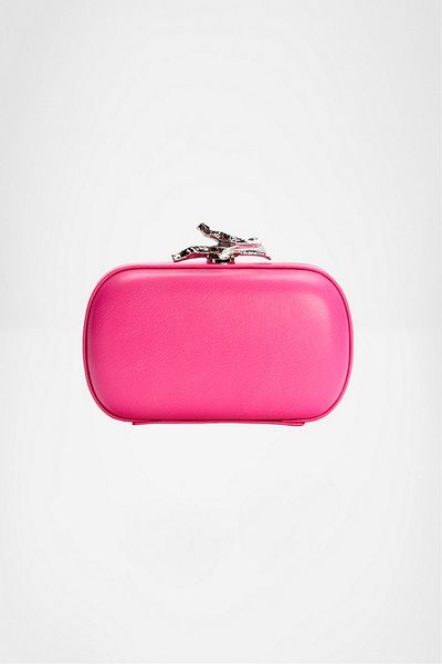 Diane Von Furstenberg Lytton Small Neon Leather Clutch in Pink (neon pink) - Lyst