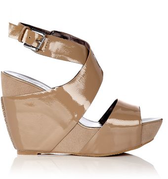 Taupe Margaret Ankle Wrap Wedge 