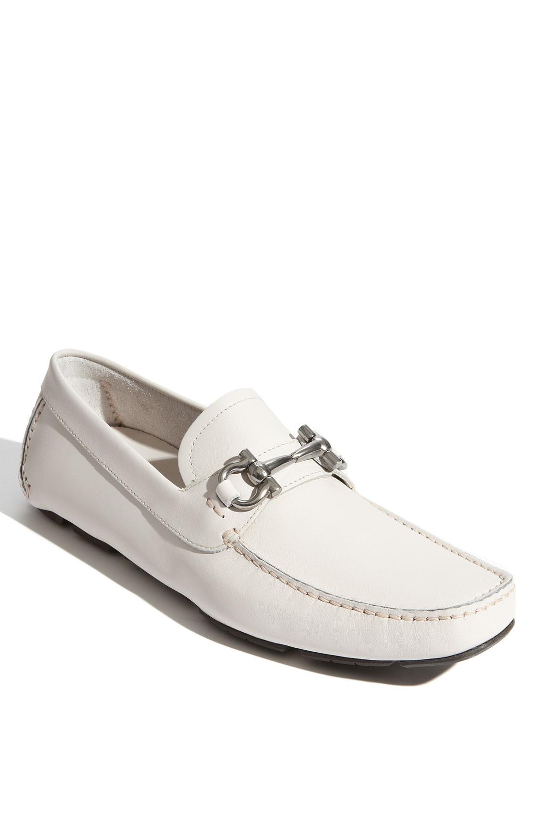 ferragamo white flats