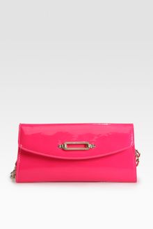 Jimmy Choo Small Patent Leather Clutch - Lyst