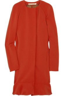 Marni Crepe Wool-blend Coat - Lyst