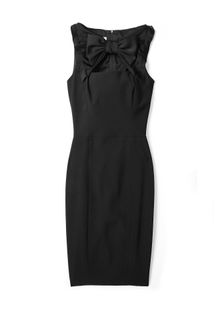 Moschino Cheap & Chic Black Crepe Bow Neck Pencil Dress - Lyst