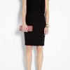Moschino Cheap & Chic Black Crepe Bow Neck Pencil Dress in Black - Lyst