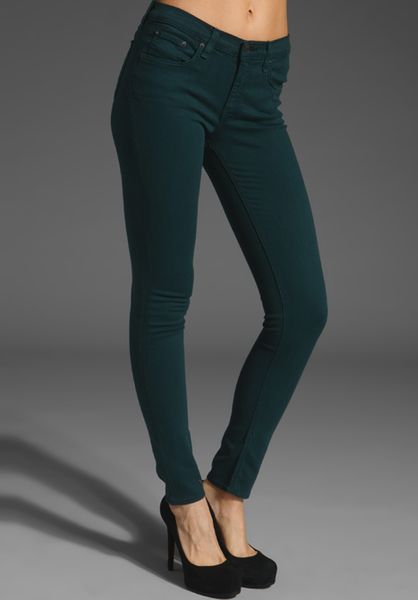 Rag & Bone Slim Fit Stretch Skinny in Green (jewel) - Lyst