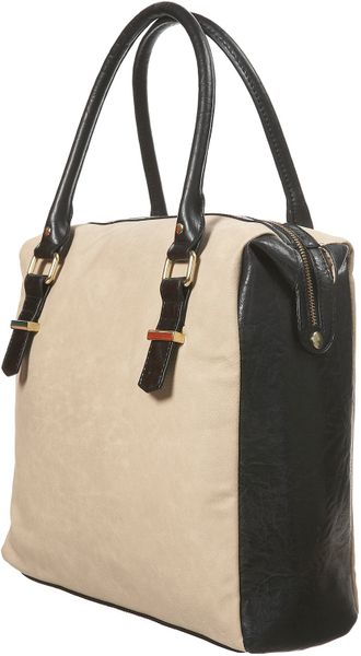 Topshop Faux Nubuck Cream Holdall in Beige (cream) - Lyst