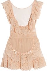 Agent Provocateur Lucienne Tulle and Lace Pinafore Babydoll