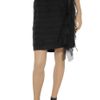Alberta Ferretti Ruffle and Pleated Silk Skirt in Black - Lyst