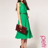 Asos Collection Asos Petite Midi Dress in Crepe in Green - Lyst