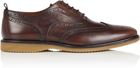 Burberry Brit Chocolate Leather Hike Soled Cardiff Brogue Shoes in