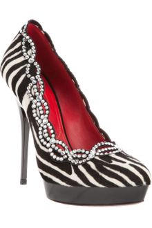 Cesare Paciotti Zebra Print Platform Pump - Lyst