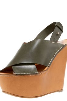 Chloé Tuscon Crisscross Wedge Sandal - Lyst
