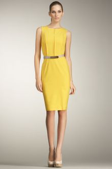 Fendi Invert-pleated Sheath Dress - Lyst