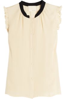Girl. By Band Of Outsiders Ruffled Silk-Georgette Blouse - Lyst