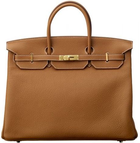 Hermes 40cm Gold Clemence Birkin in Brown (gold) - Lyst