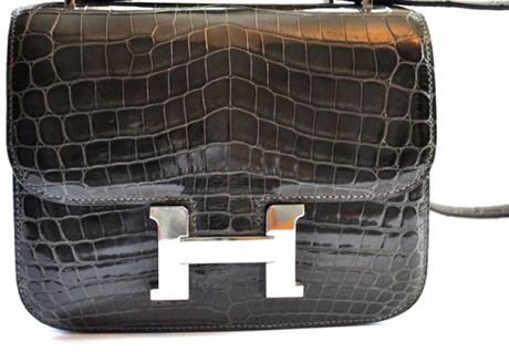 Hermes Graphite Micro Crocodile Constance in Gray (graphite) - Lyst