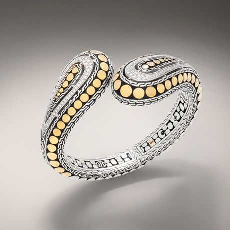 John Hardy Overlap Kick Cuff in Gold (czp33567di.jpg) - Lyst