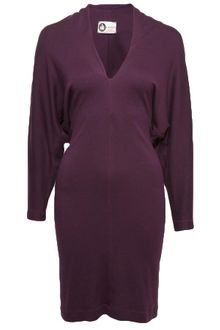 Lanvin Deep-v Batwing Dress - Lyst