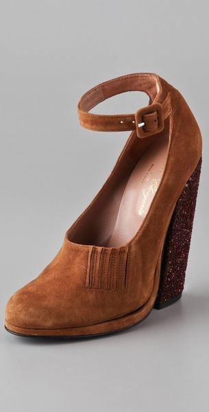 Opening Ceremony By Robert Clergerie Paul Suede Platform Pumps - Lyst