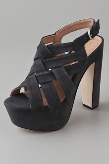 Pour La Victoire Glenna Suede Woven Sandals - Lyst